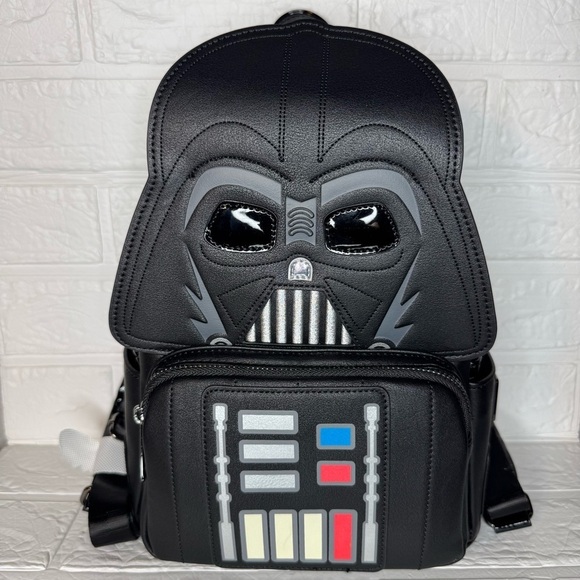 Disney Parks Loungefly Star Wars Black Darth Vader Mini Backpack Glow In TheDark main image 11